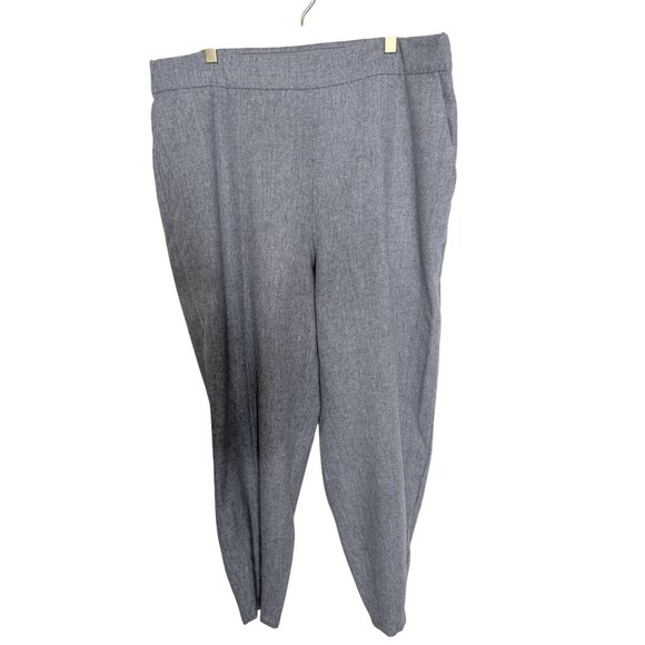 Eileen Fisher Pants - Eileen Fisher Pants L Gray Wool Lantern Flannel Side Zip Fall Winter